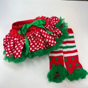 Holiday Xmas Tutu and Leg Warmer Set